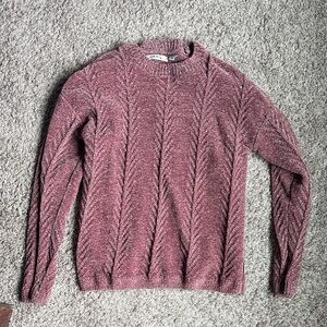 Orvis Women's Mauve Cable Knit Sweater